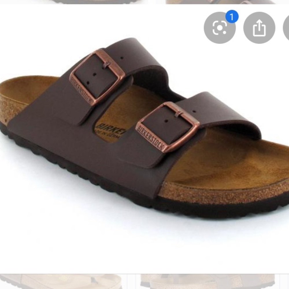 Birkenstock Brown Leather Arizona Slide size 38